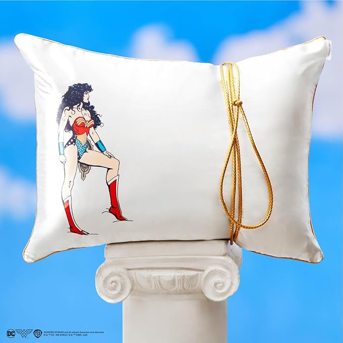 Kitsch x Wonder Woman Satin Pillowcase, Size 19x26 - Believe in Wonder