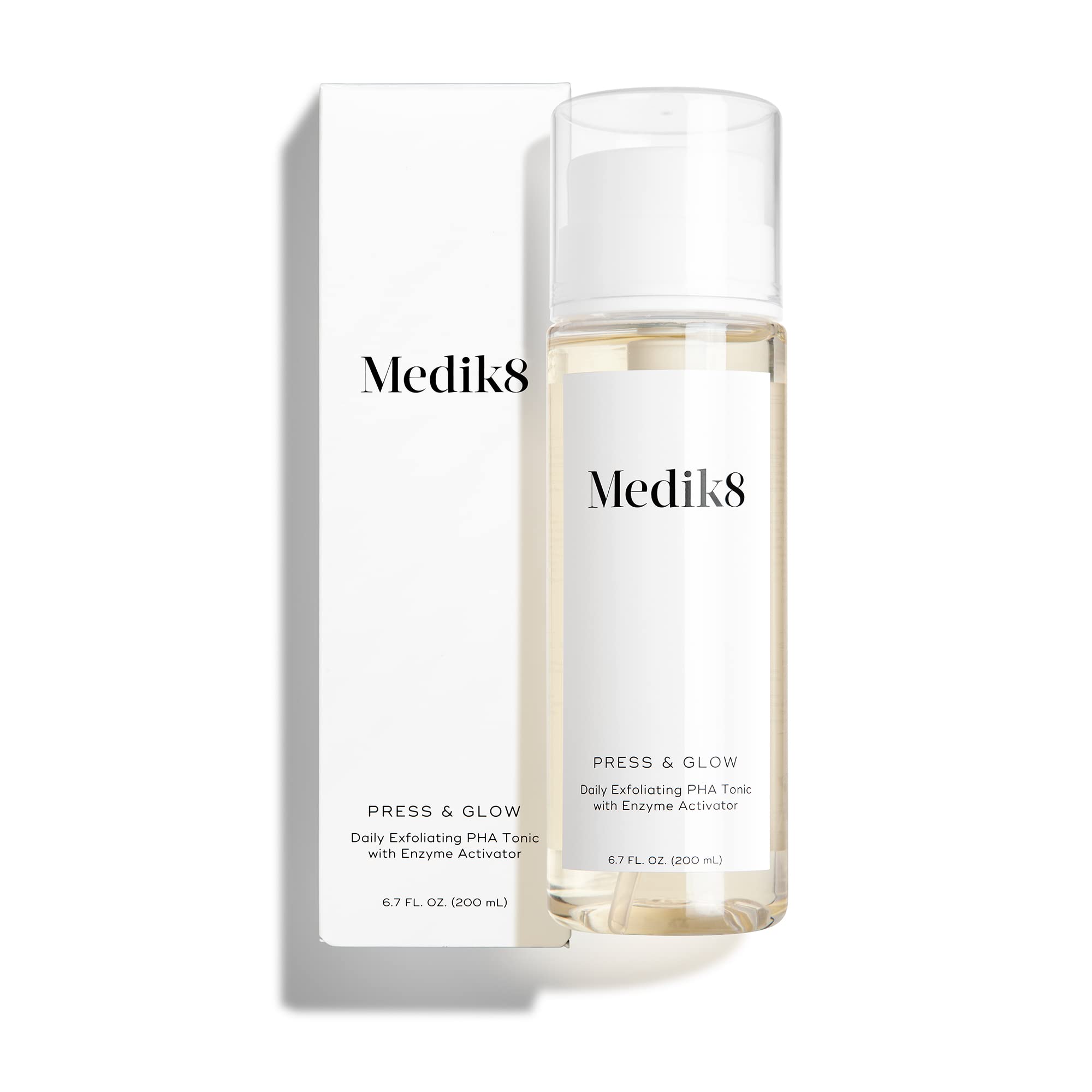 Medik8 Press & Glow PHA Gentle Daily Exfoliating Face Toner 6.7 oz