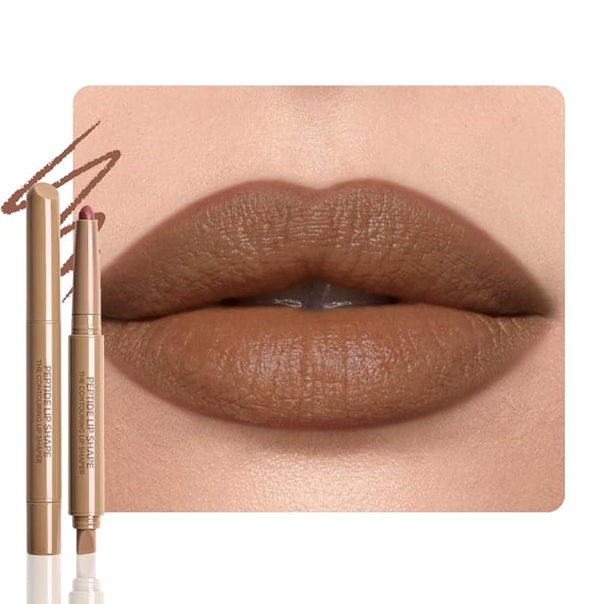 FeiCuiYun Matte Crayon Lip Liner Pencil, Espresso Martini Lip Liners Lipstick For Women, Plump Creamy Formula With Silicone Smudger for Define Contours & Sculpting Lip, Cruelty-Free, 0.75g/0.026oz