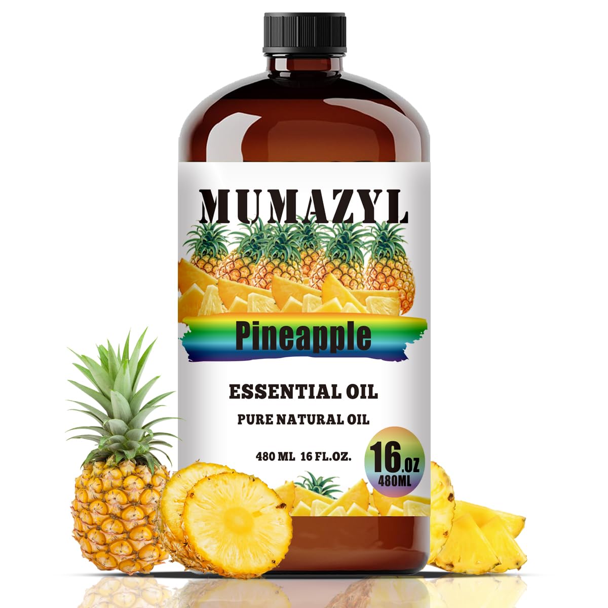 Pineapple Essential Oil, Pineapple Oil 16 Fl Oz 480ML for Diffuser Humidifier Yoga Cleaning DIY Candle Soap Making MUMAZYL Essential Oils