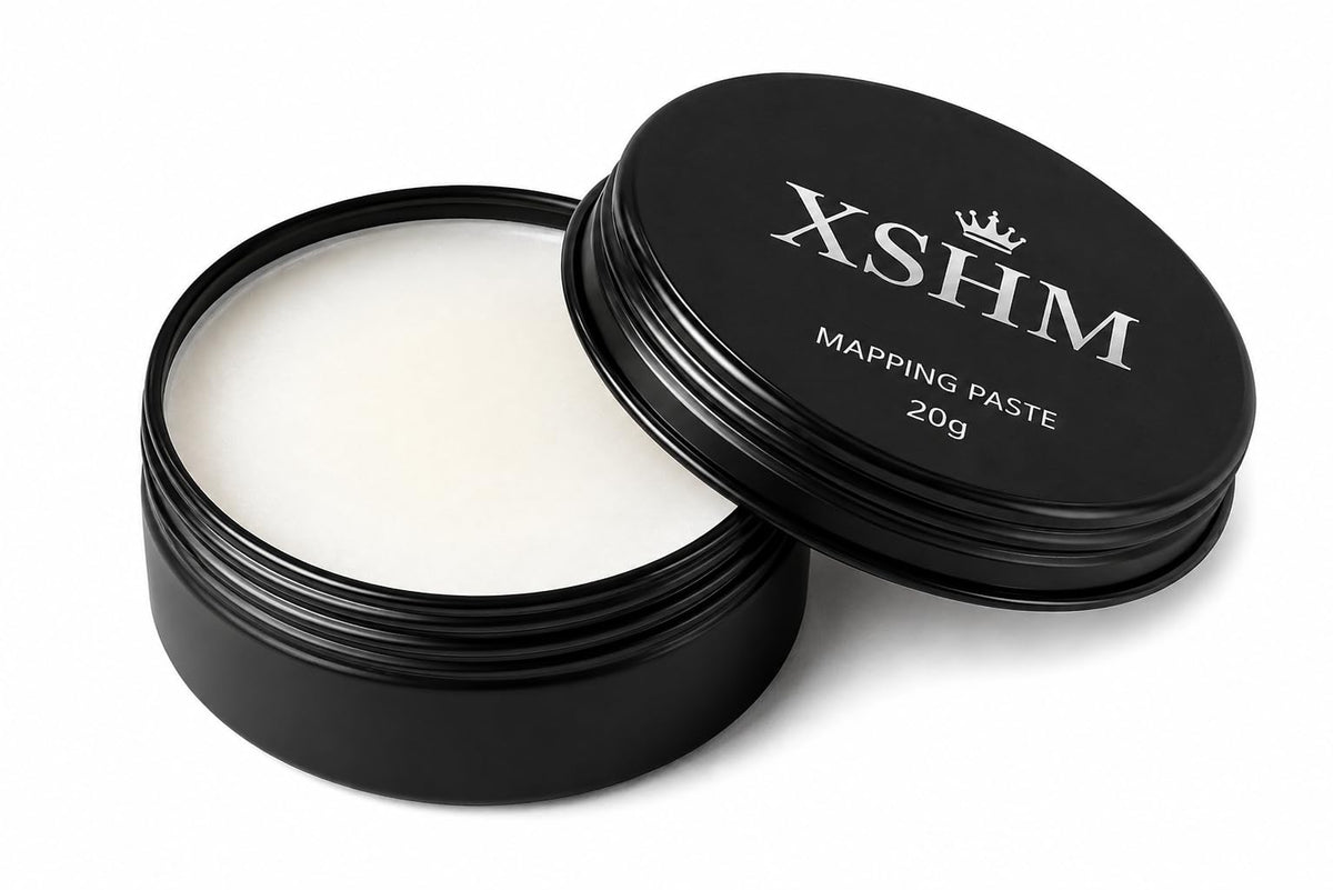 XSHM 20g White Mapping Paste for Brow Mapping - Professional Microblading Supplies for Eyebrow Design, Permanent Makeup, Tattooing & Henna - Smooth Contour Paste for Sharp Lines & Symmetrical Brows