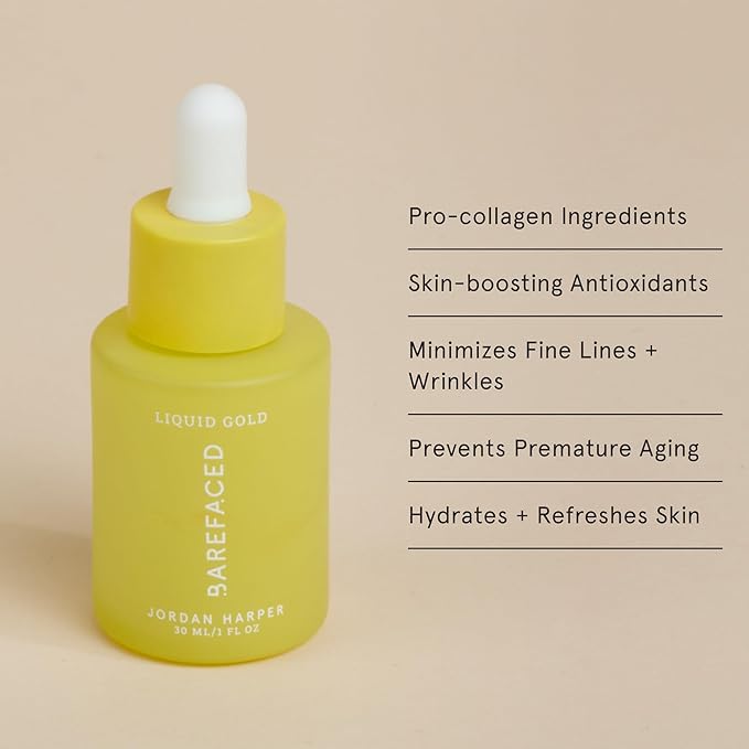 Barefaced Serum Duo - Liquid Gold & Overachiever to Hydrate, Improve Skin Firmness, & Strengthen Skin Barrier