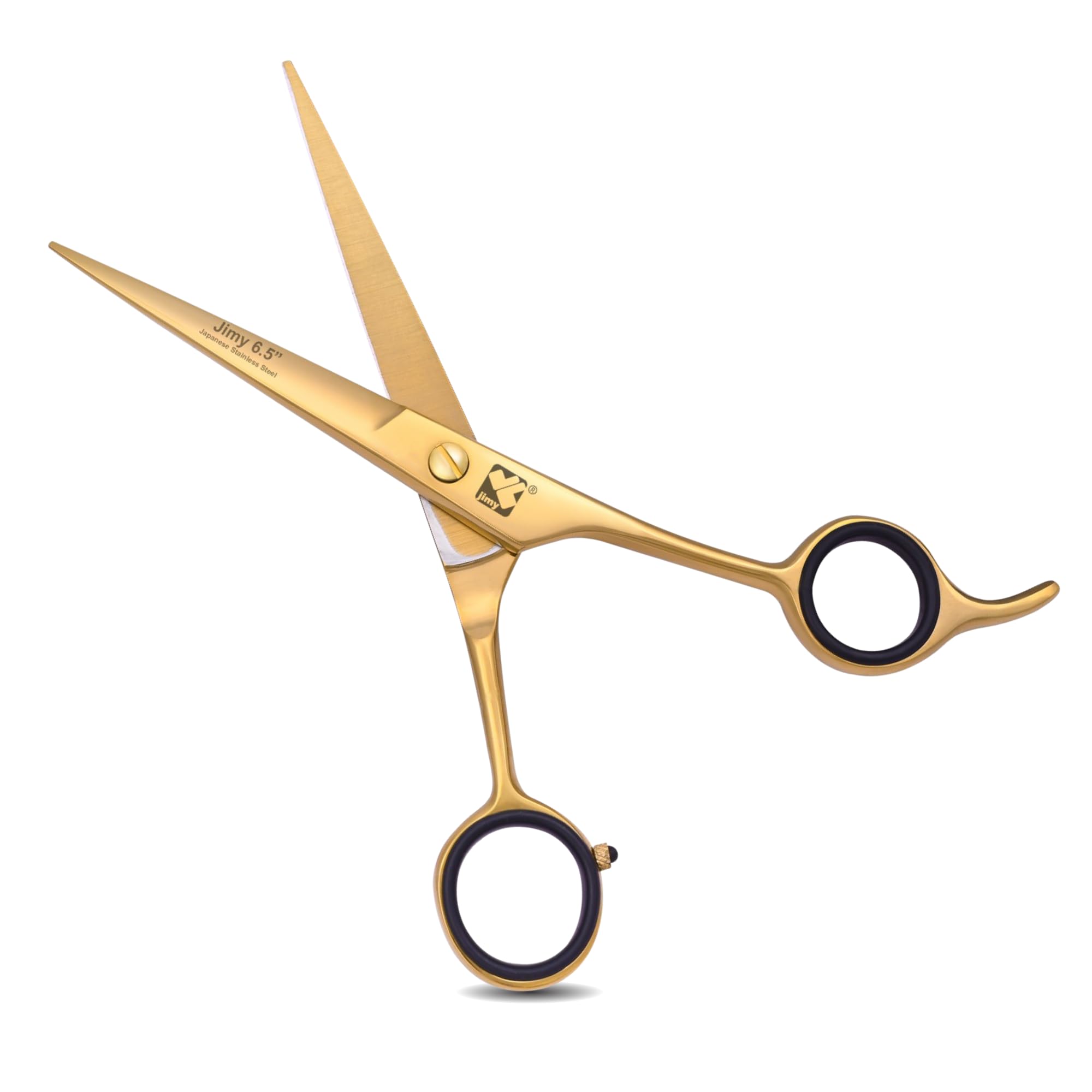 Jimy 6.5" Hair Scissors Professional – Ultra Sharp Razor Edge Stainless-Steel Scissors to Cut Hair – Ergonomic Design Salon Quality Hair Shears for Men, Women & Barbers