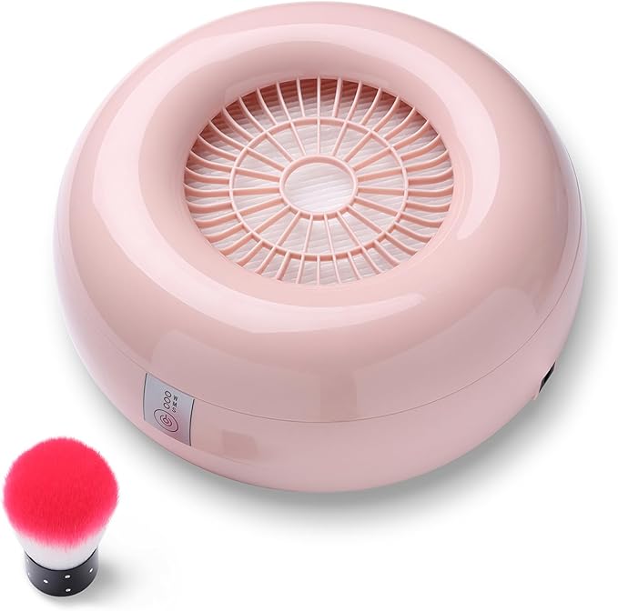 Yifupa Nail Dust Collector Nail Tech with 2 Reusable Filters Powerful Suction Nail Vacuum Cleaner Fan Dust Collector Professional Electric Extractor Magnetic Cover Low Noise for Acrylic Gel