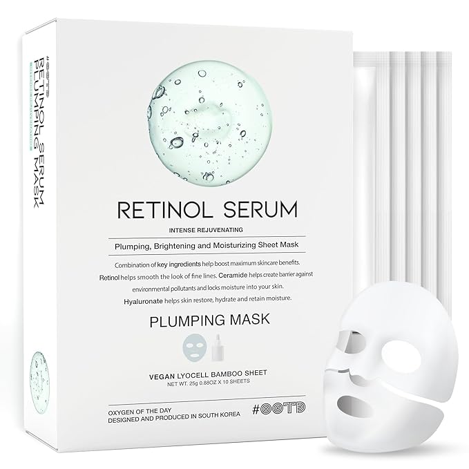 #OOTD Rejuvenating Retinol Wrinkle Sheet Mask(10-Pack) | Korean Skincare