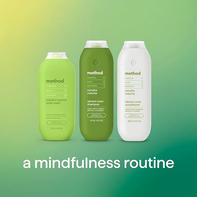 Method Color Protect Conditioner, Mindful Matcha – Safe for Color-Treated Hair, Protects from Environmental Stressors, with Strengthening Peptide – Paraben Free, Cruelty Free – 13.5 oz