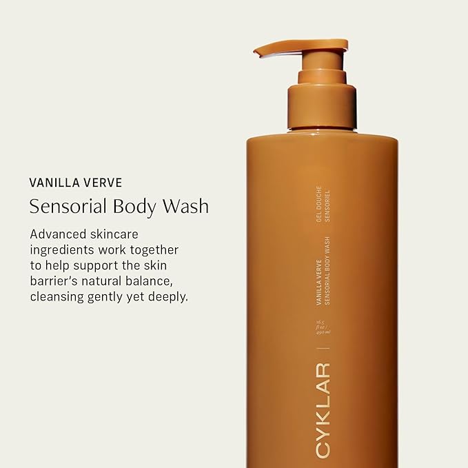CYKLAR Sensorial Multi-Oil Body Wash Cleanser, Vanilla Verve 16.5 Fl Oz