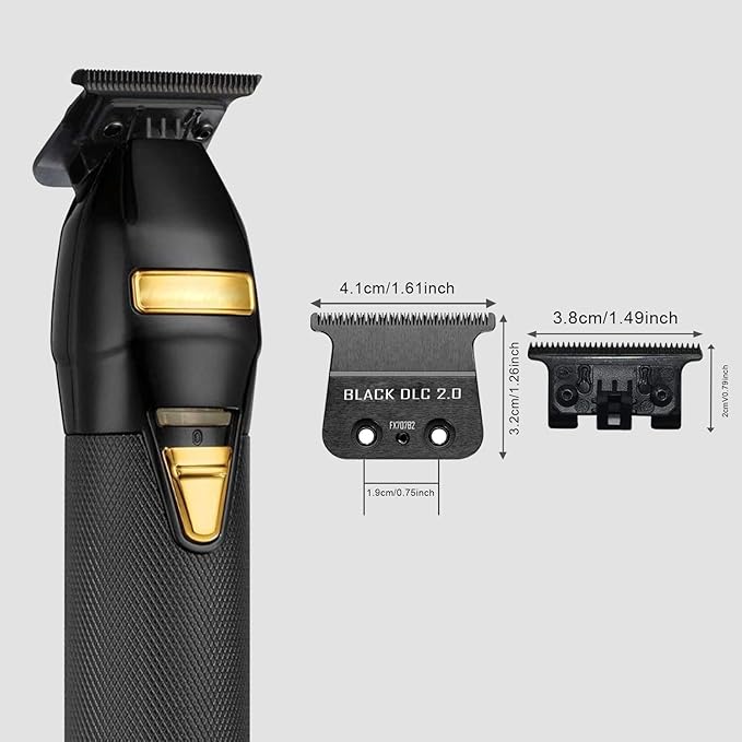 DODAER FX707B2 DLC Replacement Blades Compatible with BaBylissPRO Hair Trimmers FX787 and LoPROFX Trimmers FX726,2 Pack