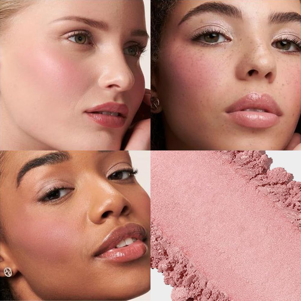 HHLTOH Single Soft Rose Pink Matte Powder Blush Palette Face Makeup, Blush for Looks Younger Cheeks, Monochrome Cream Blushes Lightweight Long Lasting, Blush for Women All Skin Tones Paleta de, 01
