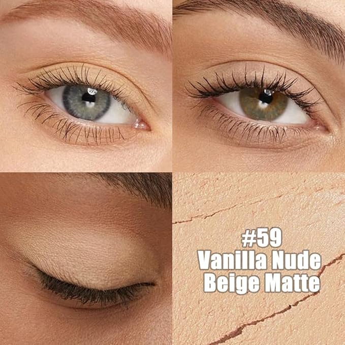 IATMOMOD Beige Matte Cream Eye Shadow Stick Makeup for Women, Beige Matte Eyeliner Pencil Eyeshadow Brightener Stick for Eyes, Waterproof Eyeshadow Applicator Blendable, sombras para ojos 59#