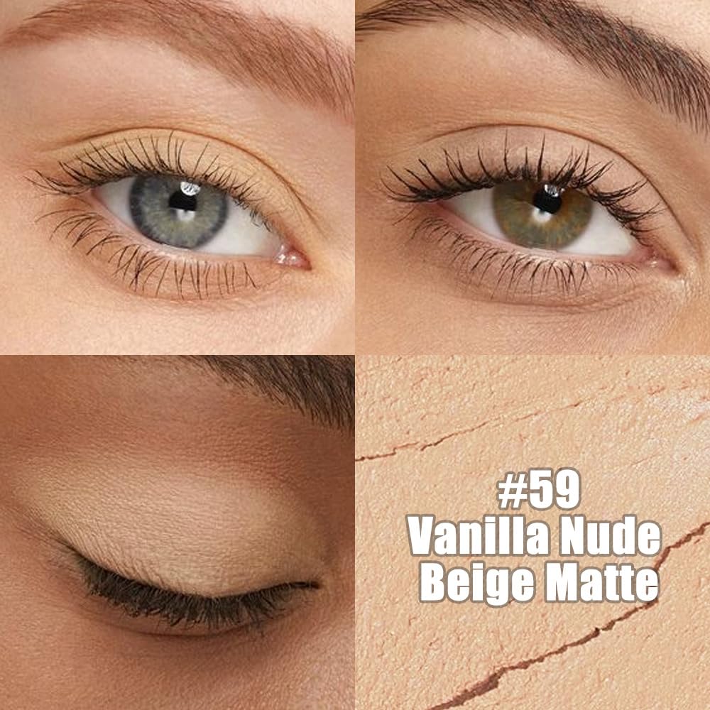 IATMOMOD Beige Matte Cream Eye Shadow Stick Makeup for Women, Beige Matte Eyeliner Pencil Eyeshadow Brightener Stick for Eyes, Waterproof Eyeshadow Applicator Blendable, sombras para ojos 59#