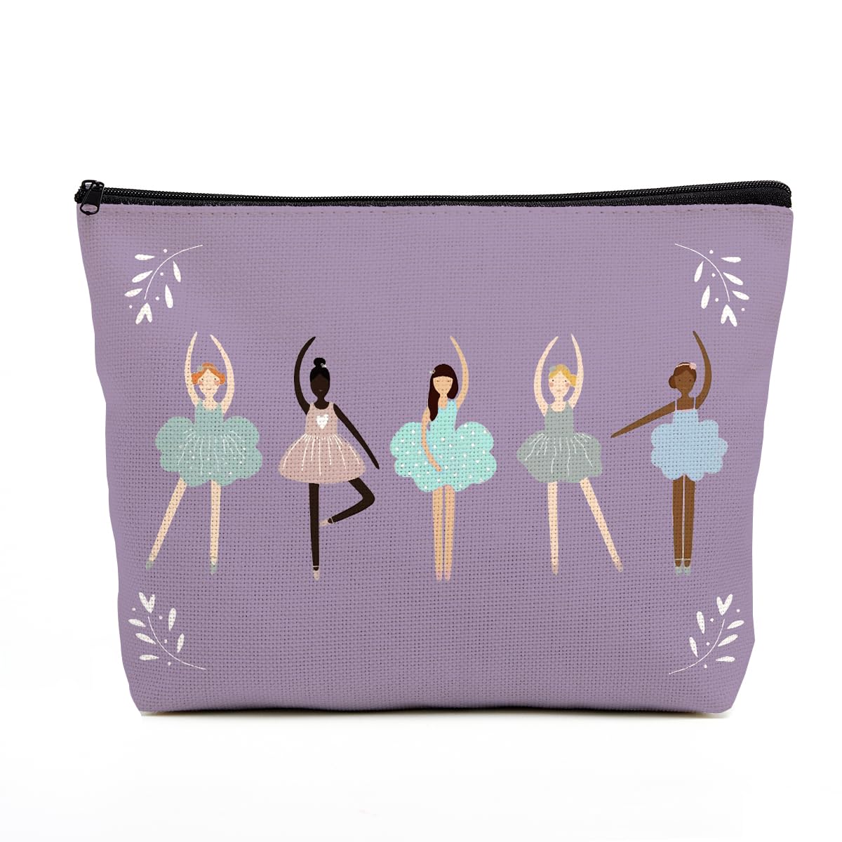 fkovcdy Dance Bag, Ballerina Makeup Bag, Ballet Cute Small Cosmetic Bag, Purple