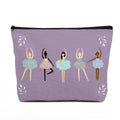 fkovcdy Dance Bag, Ballerina Makeup Bag, Ballet Cute Small Cosmetic Bag, Purple