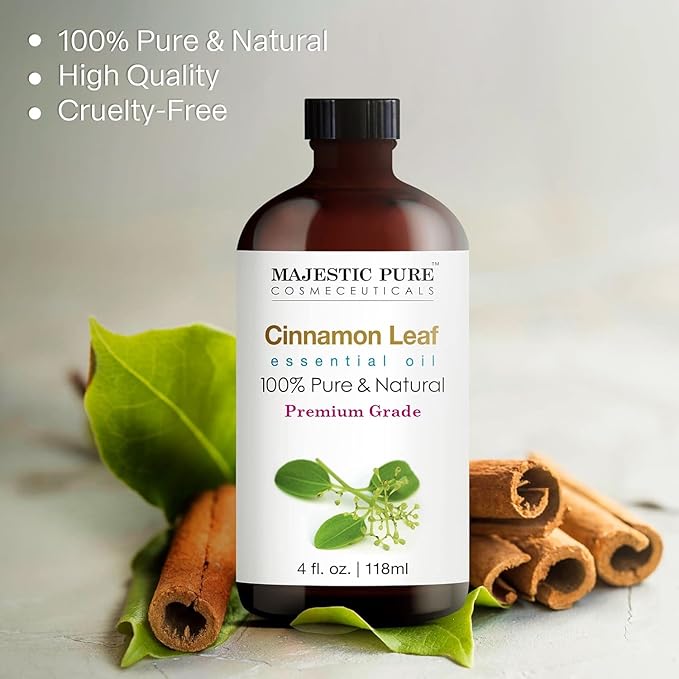 Majestic Pure Cinnamon Essential Oil for Diffuser - 4 Fl Oz