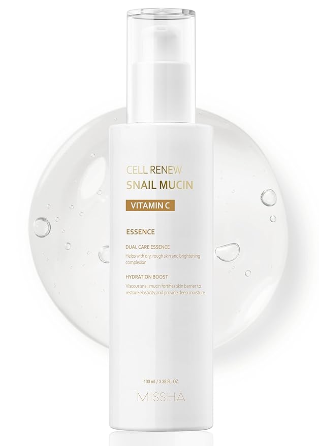 MISSHA Cell Renew Snail Mucin Vitamin C Korean Essence Serum 3.38 oz
