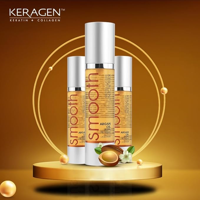 KERAGEN Hair Serum Deep Repair & Protection Treatment | The Ultimate Hair Shield for Instantly Brilliant, Smooth, Resilient Hair, Fully Protected from Styling Damage (1.7 Oz)