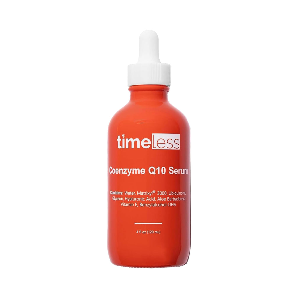 Timeless Skin Care Coenzyme Q10 Serum - Skin Care Serum for Smoothing - Fragrance-Free - Coenzyme Q10 - with Hyaluronic Acid - 4 oz