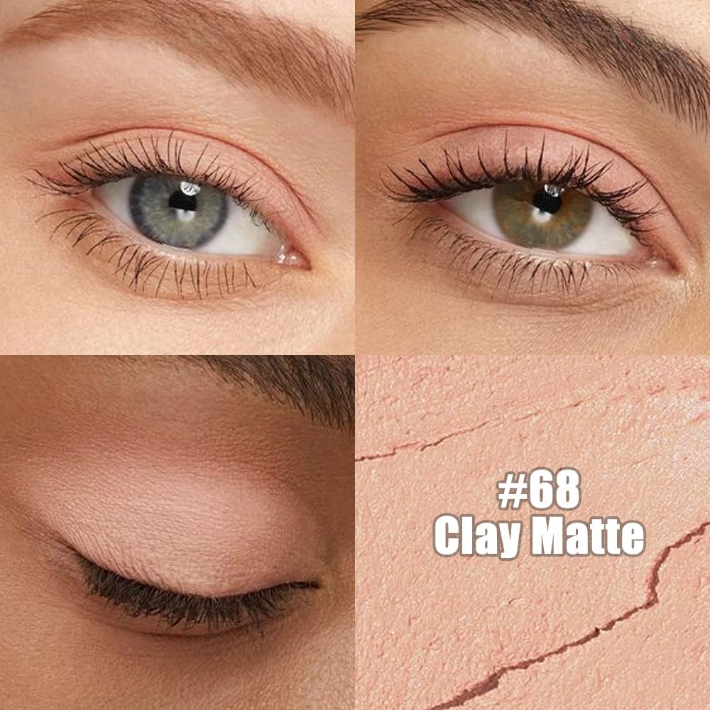IATMOMOD Nude Pink Matte Cream Eye Shadow Stick Makeup for Women, Nude Pink Matte Eyeliner Pencil Eyeshadow Brightener Stick for Eyes, Waterproof Eyeshadow Applicator Blendable sombras para ojos 68#