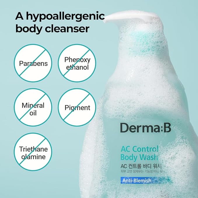 Derma B AC Control Body Wash, 14.2 fl oz (420ml)