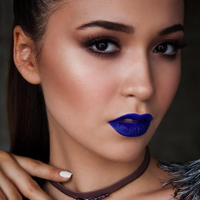 MAKI YIKA Dark Blue Lipstick Liquid for Women Color Stay Long Lasting Lipsticks