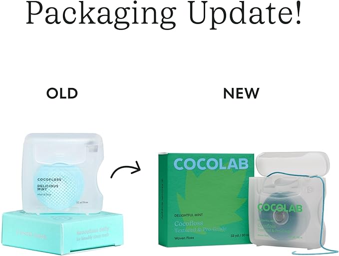 Cocofloss Expanding Woven Dental Floss by COCOLAB, Mint Scent, 4-Pack