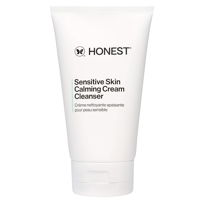 Honest Beauty Sensitive Skin Calming Cream Cleanser, Unscented, 4 fl oz