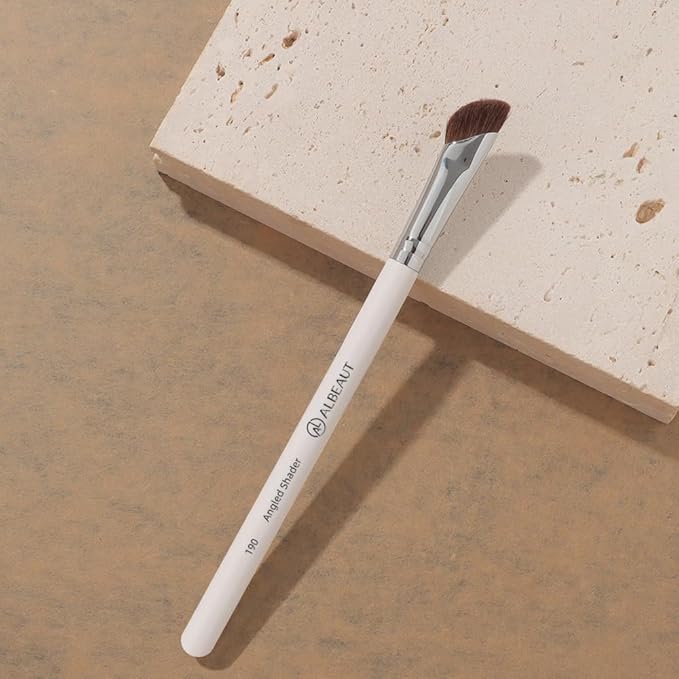 Albeaut Eyeshadow Brush, Angled Nose Contour Brow Bone Highlight Makeup Brush (190 angled shader)