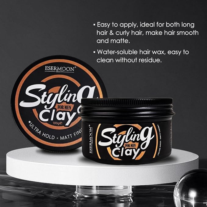 Mositear Hair Styling Clay for Men Matte Finish 3.53oz