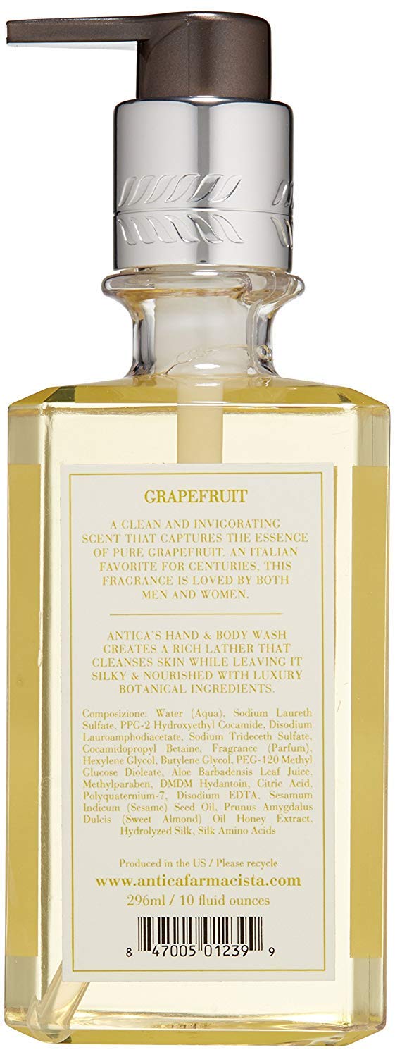 Antica Farmacista Hand & Body Wash - Luxury Nourishing & Hydrating Hand Cleansing Wash - Bath & Body Gift - Grapefruit, 10 fl oz