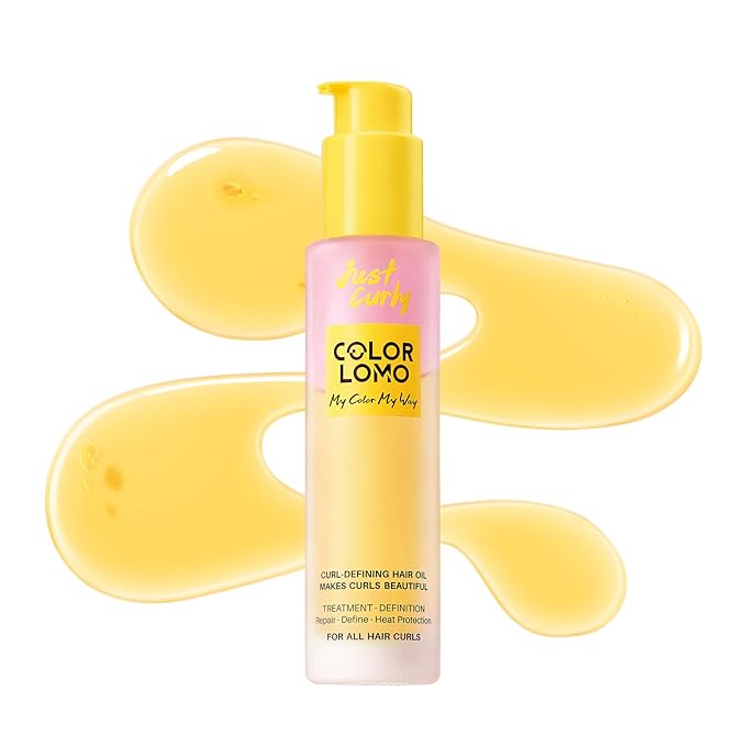 COLORLOMO Styling & Curl Defining Oil Serum | 24-Hour Touchable Hold Hair Oil for Natural & Styled Curly Hair l Heat Thermal Protection, Creates Smooth, Shiny, Lightweight Hair