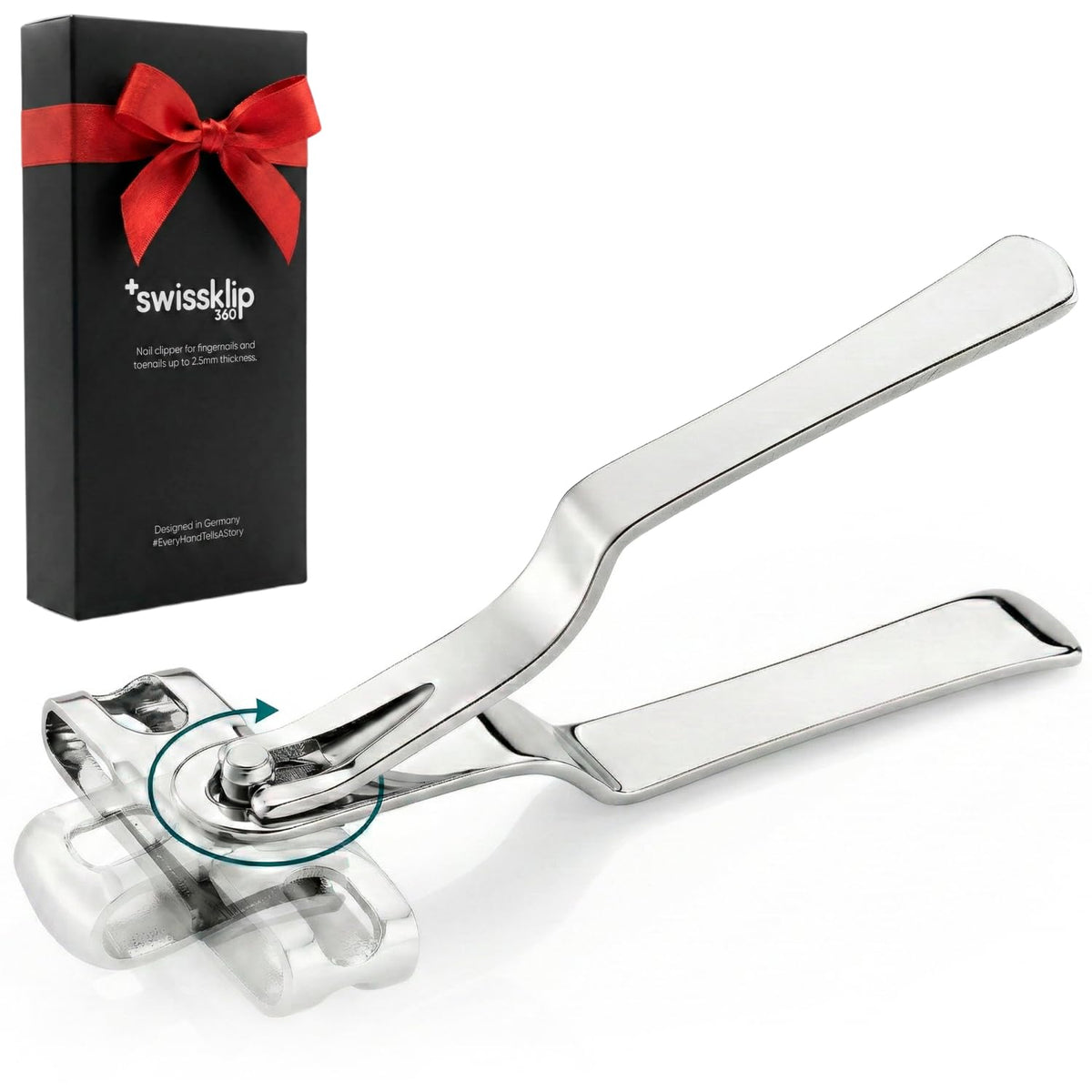 Swissker by Swissklip Nail Clippers for Men & Women – 360 Rotating