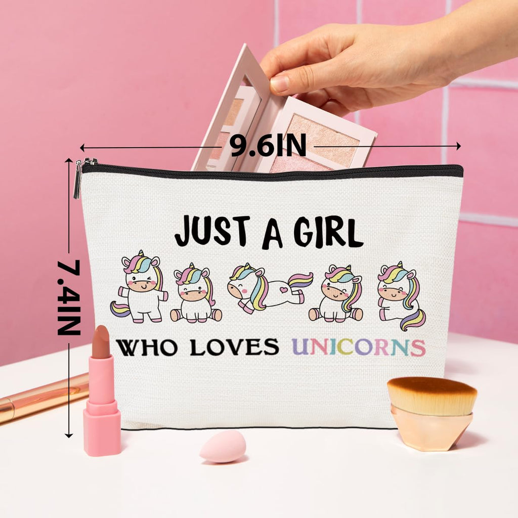 CQM Unicorn Gifts Makeup Bag Stuff Unicorn Cosmetic Bag Toiletry Bag Zipper Pouch for Women Girls Female Sister Daughter Friend Lover Birthday Graduation Friendship