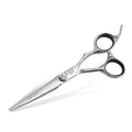 Fenice Peak Straight Hair Cutting Scissors 6.0'' Barber Haircut Shears with Sharp Razor Edge 440C Hair Scissors with Engraving Handle for Salon and Home User