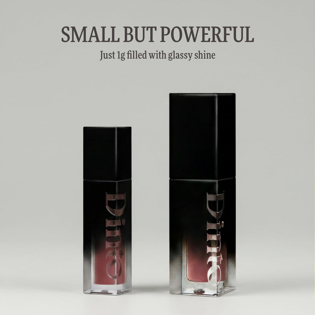 DINTO Blur-Glowy Mini Lip Tint (253 Ad Veritas) – Dewy Finish Glowy Korean Lip Tint, Long Lasting All Day Stain, Muted Pink Beige, Vegan & Cruelty-Free, 0.04 fl oz