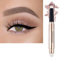 TWLBXMG Eyeshadow Stick and Sponge Brush Cream Shimmer Smooth Eyeshadow Pencil Hypoallergenic Waterproof Eye Shadow Eyeliner Highlighter Stick Primer Palette Glitter Liquid Nude Korean Matte