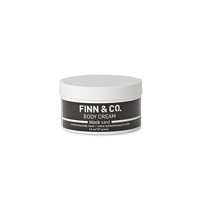FINN & CO. Black Sand Body Cream, Beach Scent, Daily Hydration, 6.6 oz