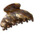 Prettyou Handmade Celluloid Acetate French Design Barrettes Tortoise Shell Claws Hair Claw Luxury Fashion Accessories Hair Clip for Women (marble coffee)