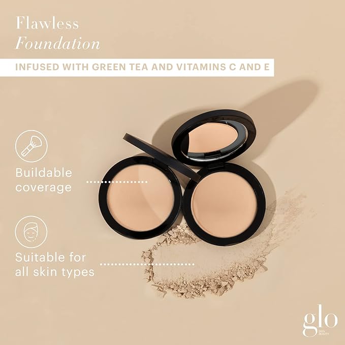 Glo Skin Beauty Pressed Base Powder Foundation, Honey Light 0.92 oz
