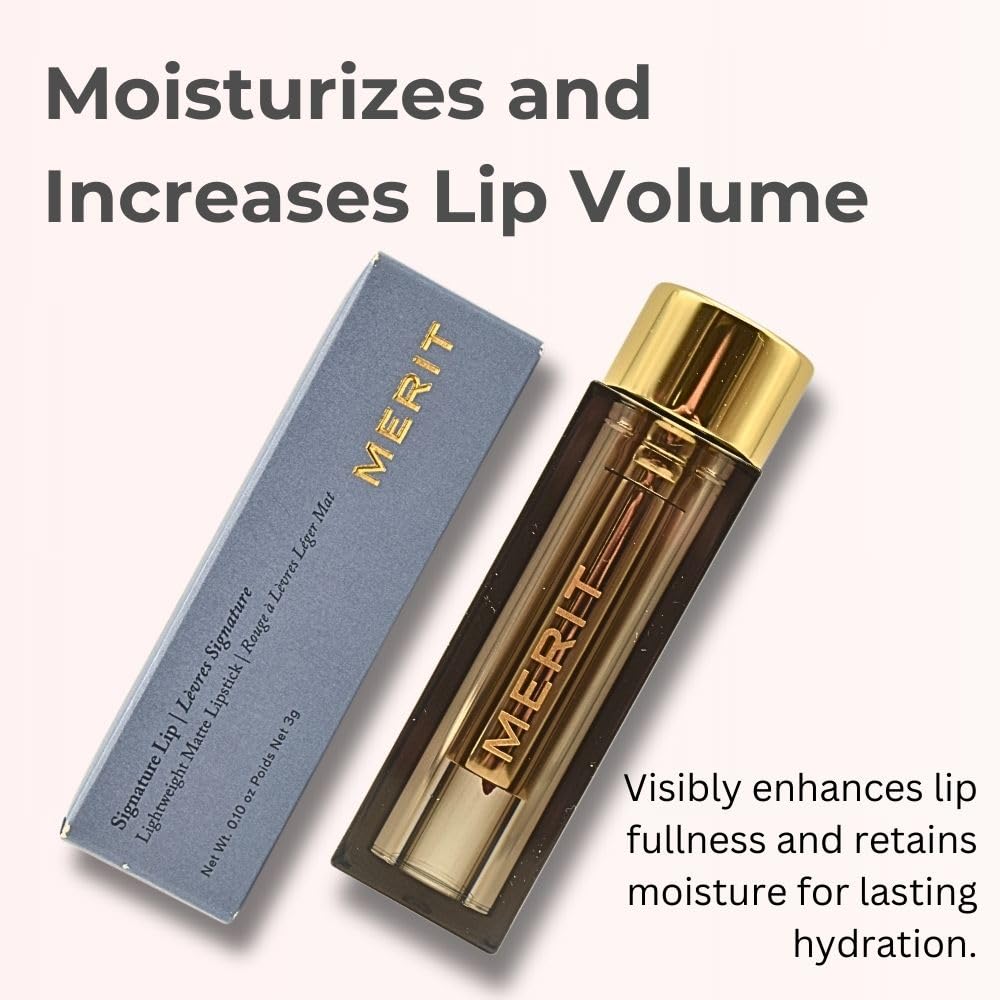 Merit Signature Lip Lightweight Matte Lipstick - 0.10 oz / 3 g (Antibes (soft peach), standard)