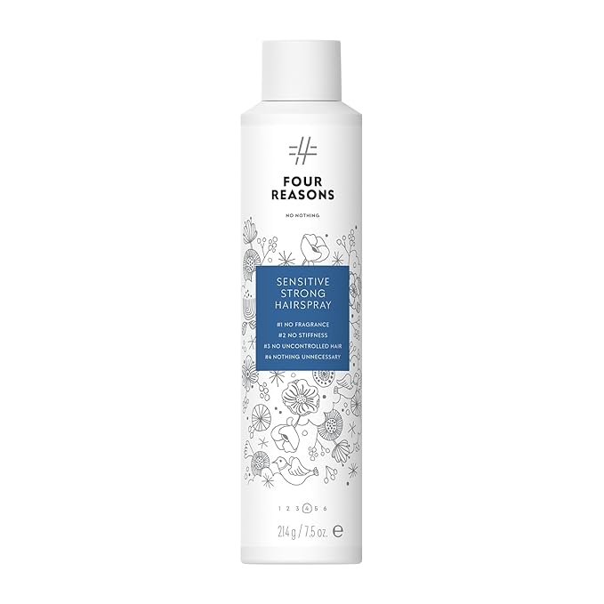 No Nothing Strong Hairspray, Fragrance Free, Hypoallergenic, Unscented Hair Spray for Sensitive Scalp, Strong Hold Finishing Control, Clean, Gentle Styling, 7.5 oz
