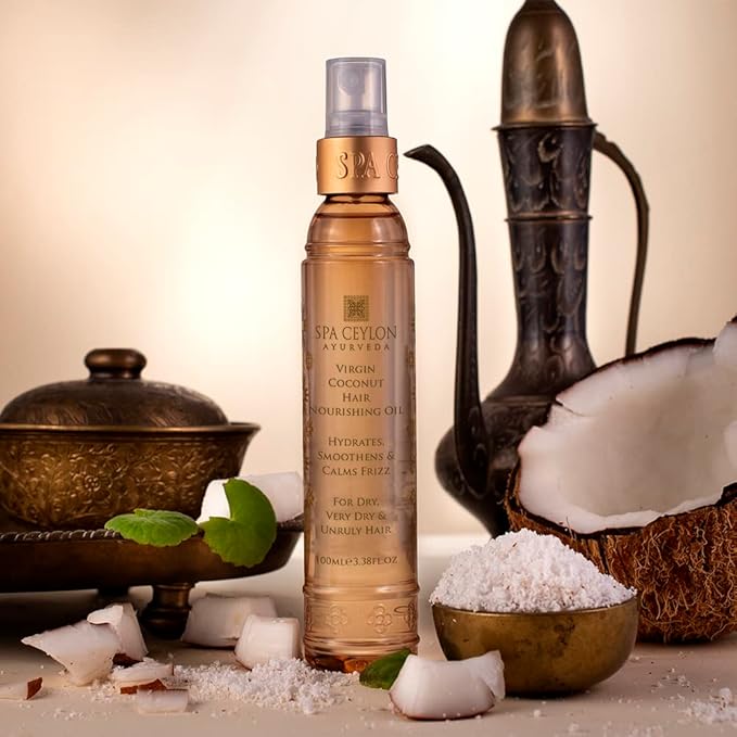 SPA CEYLON Virgin Coconut Hair Nourishing Oil, 100% Natural, Hair Growth, Scalp, Repair, Best for Dry, Very Dry & Unruly Hair