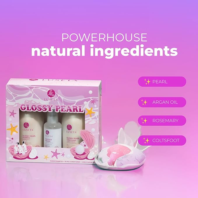 Luseta Glossy Pearl Hair Care Set, Smooth & Shine for Dull Hair