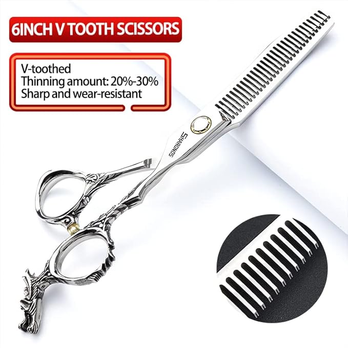 6/7/8/9 inch Barber Shears Hairdressing Salon Set (6-inch 2pc)