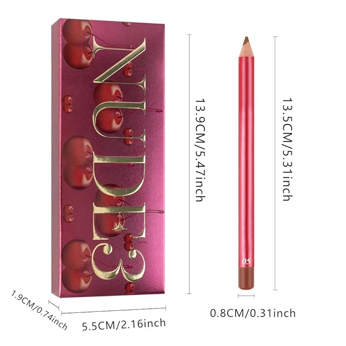 Hxssll 12Pcs Matte Lipstick Crayon Lip Liner pencil Set, Creamy & Hydrating Matte Lip Pencil, Smudge-Proof, Long-Wear Waterproof Lipstick Liner to Create Perfect Lip Makeup (12pcs) Set #02