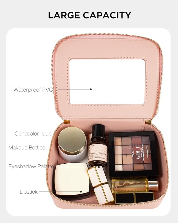 FFpaw Clear American Mahjong Tile Bag, Makeup Bag Travel Cosmetic Organizer Case Waterproof Skincare Toiletry Bag with Zipper Portable Make Up Pouch Compact Car Organizer Bag for Essentials