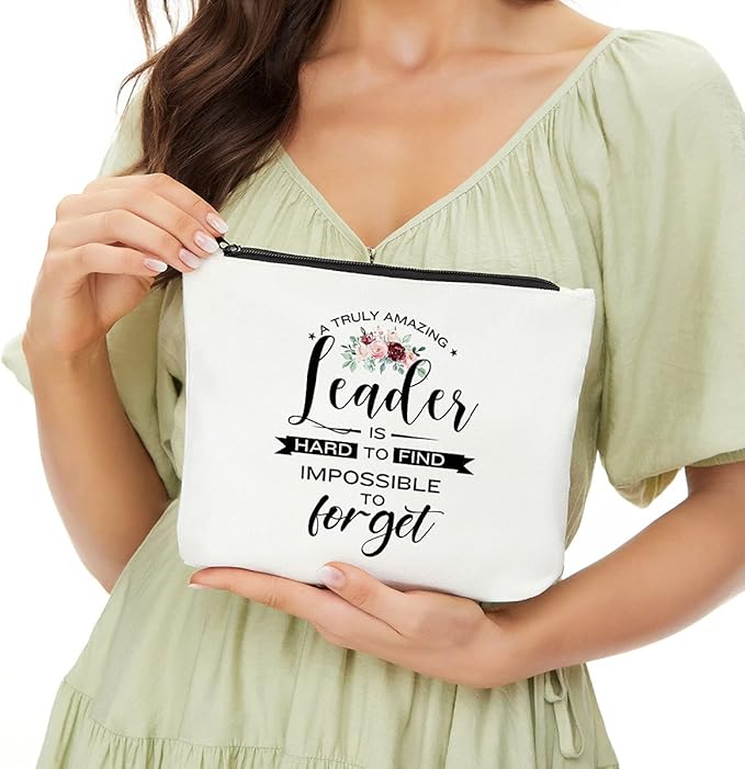 Leaders Appreciation Gift Makeup Bag Boss Gifts Cosmetic Bag Zipper Pouch