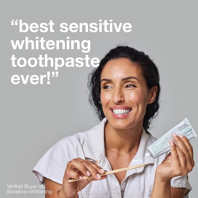 Davids Hydroxi Fluoride Free Nano Hydroxyapatite Toothpaste for Remineralizing, Sensitive Support, Whitening, Antiplaque, SLS Free, Natural Peppermint, 5.25oz, Made in USA (3 Pack)
