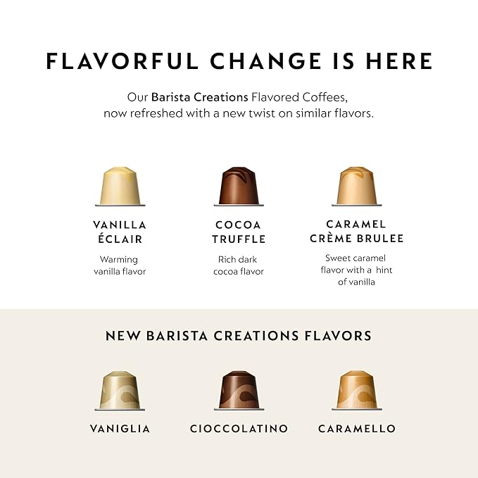 Nespresso Original, Vaniglia, Medium Roast, 50-Count Espresso Coffee Pods