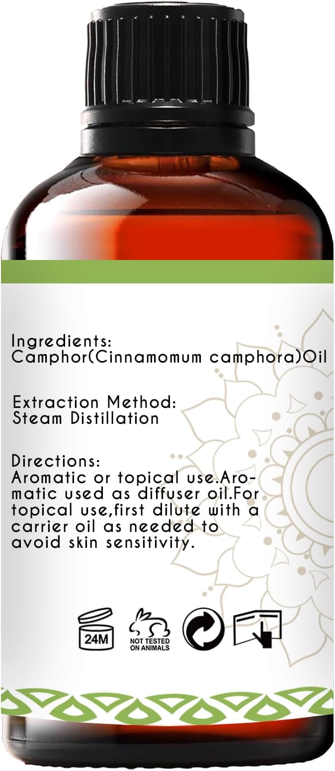 LOTUSJOY Camphor Essential Oil, for Diffuser, Room Spray, 1 Oz