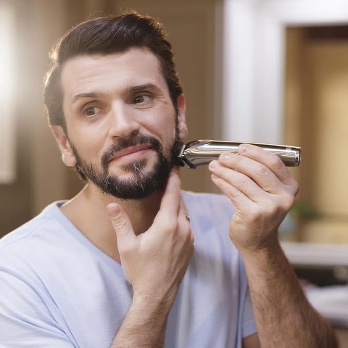 Wahl USA Stainless Steel Lithium-Ion Cordless Beard Trimmer for Men